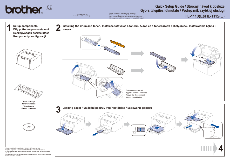 Brother HL-1110E User Manual | 2 pages