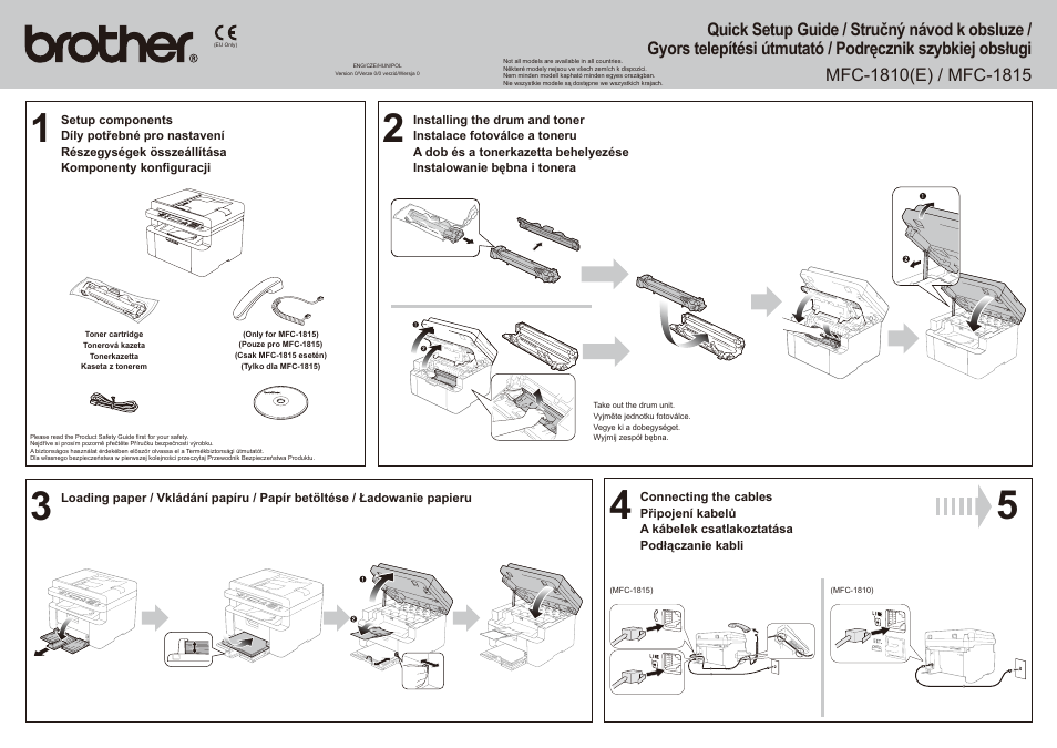 Brother MFC-1810E User Manual | 2 pages