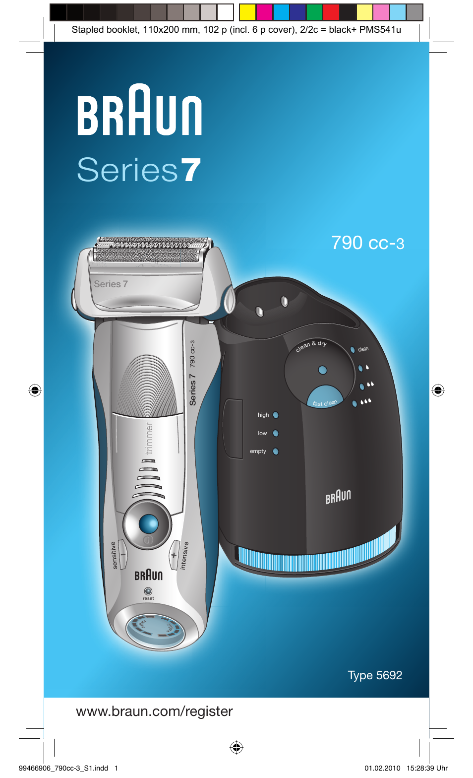 Braun 790cc-3 Series 7 User Manual | 101 pages