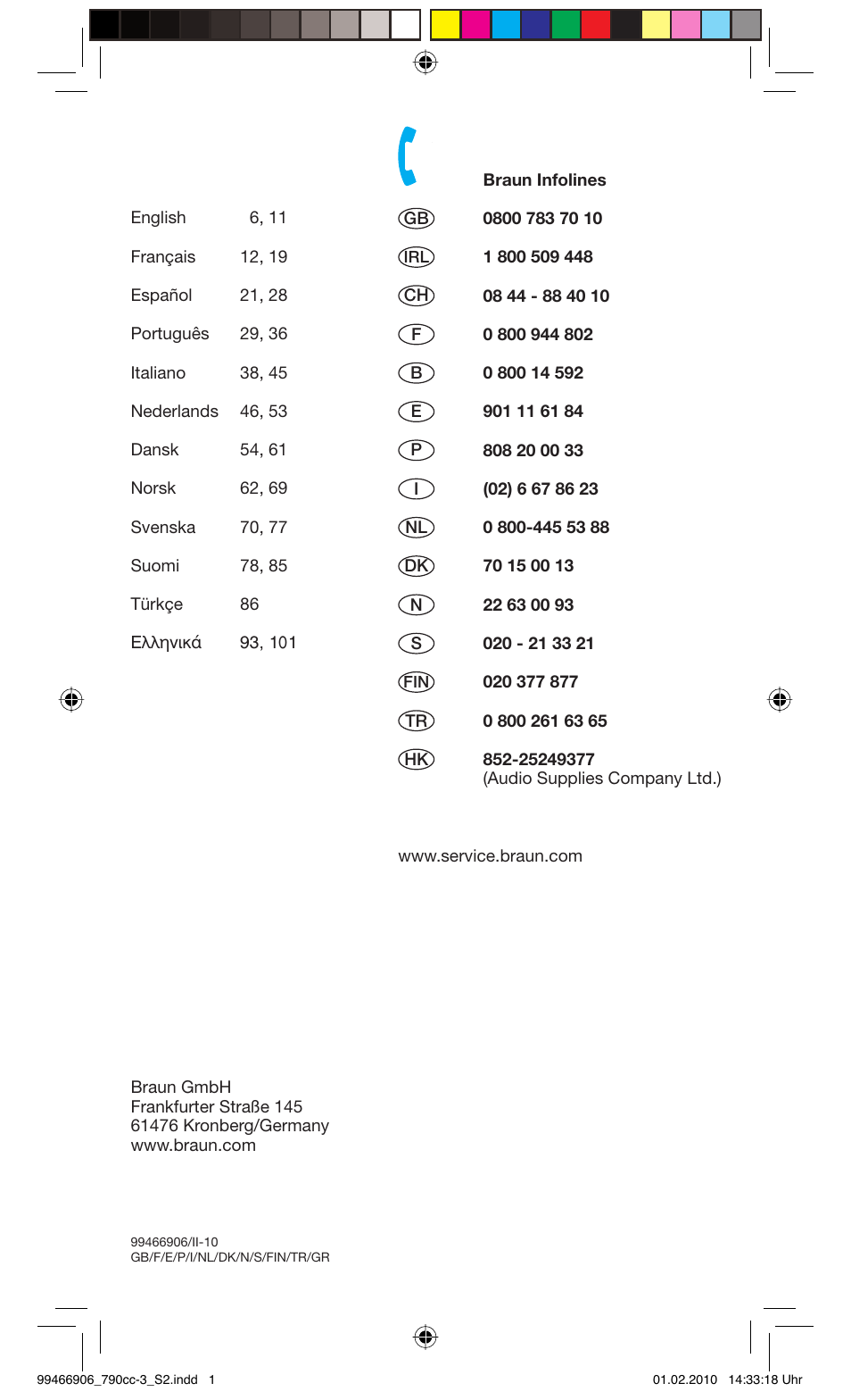 Braun 790cc-3 Series 7 User Manual | Page 2 / 101