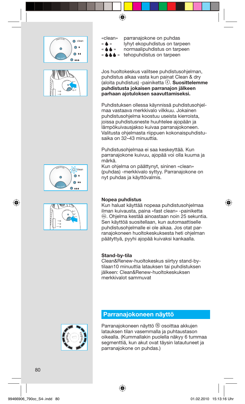 Parranajokoneen näyttö | Braun 790cc-3 Series 7 User Manual | Page 80 / 101