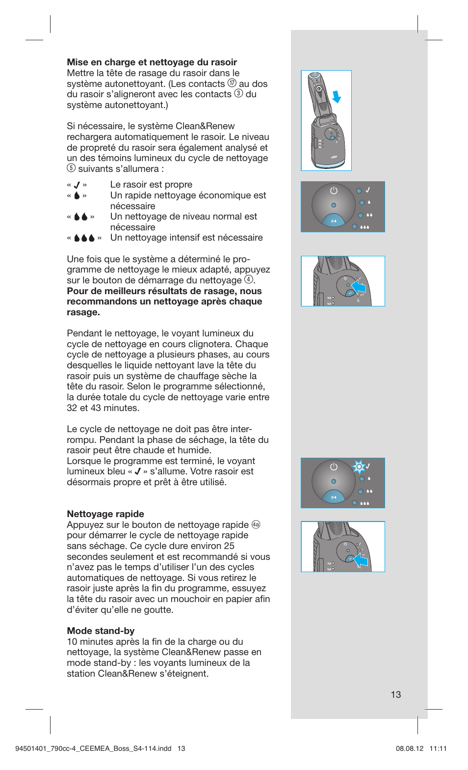 Braun 790cc-4 Series 7  RU User Manual | Page 13 / 110