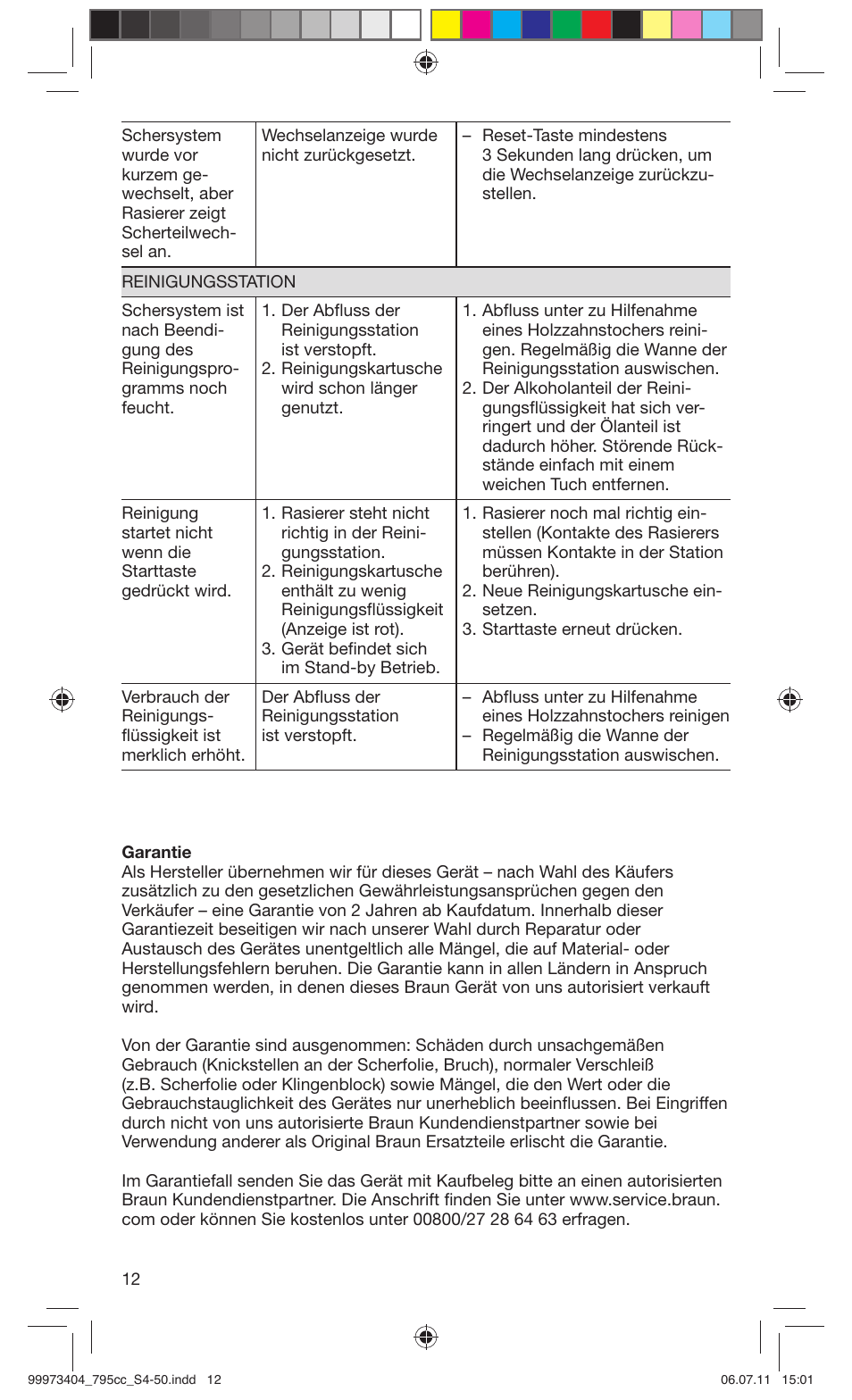 Braun 795cc-3 Series 7 User Manual | Page 12 / 49