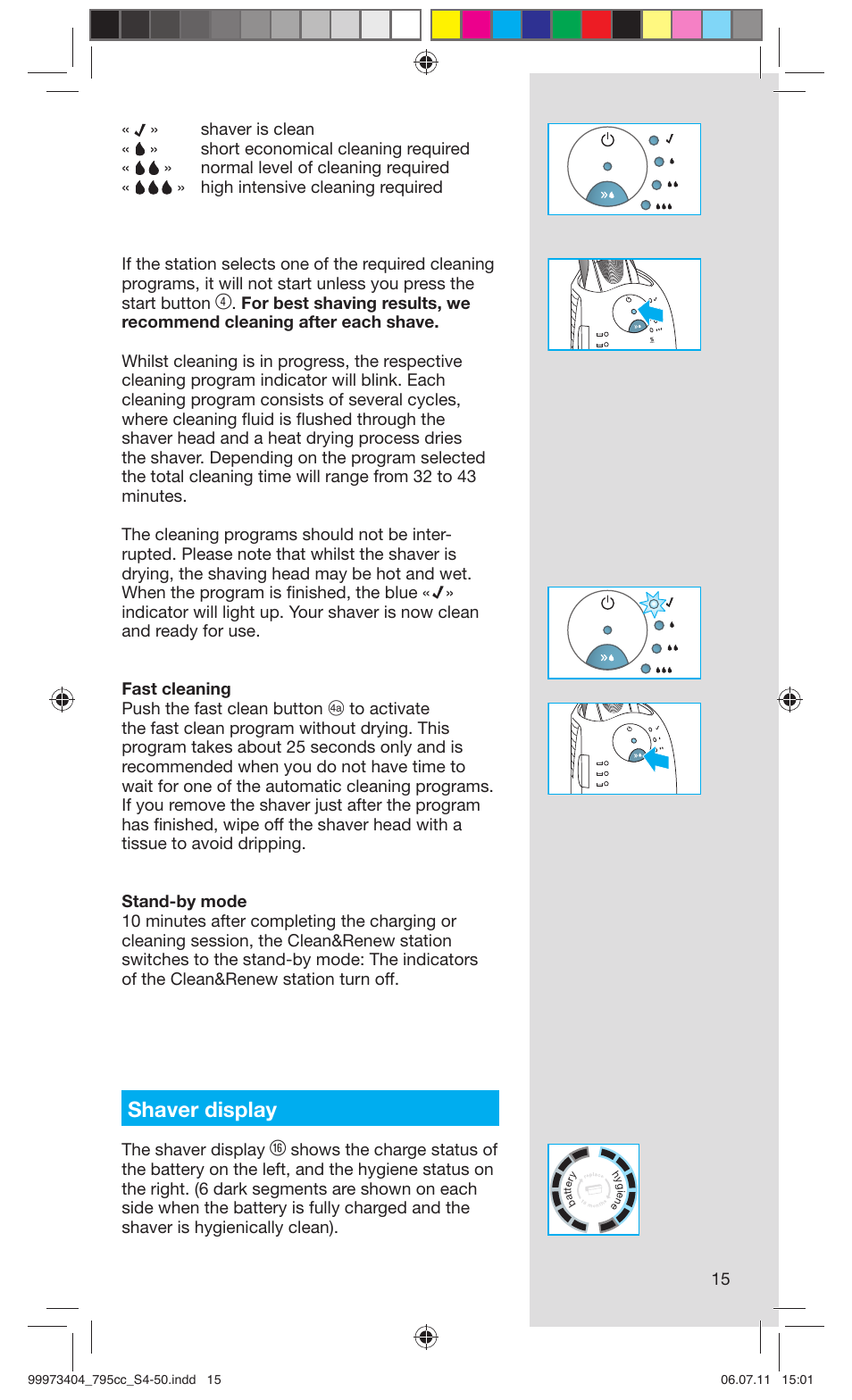 Shaver display | Braun 795cc-3 Series 7 User Manual | Page 15 / 49