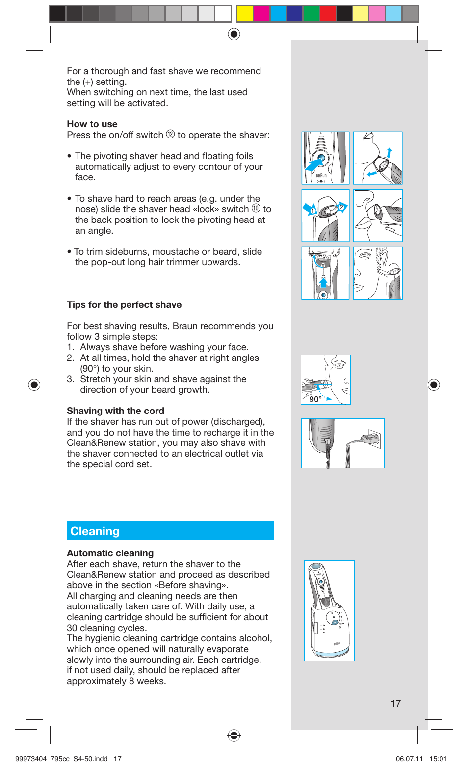 Cleaning | Braun 795cc-3 Series 7 User Manual | Page 17 / 49