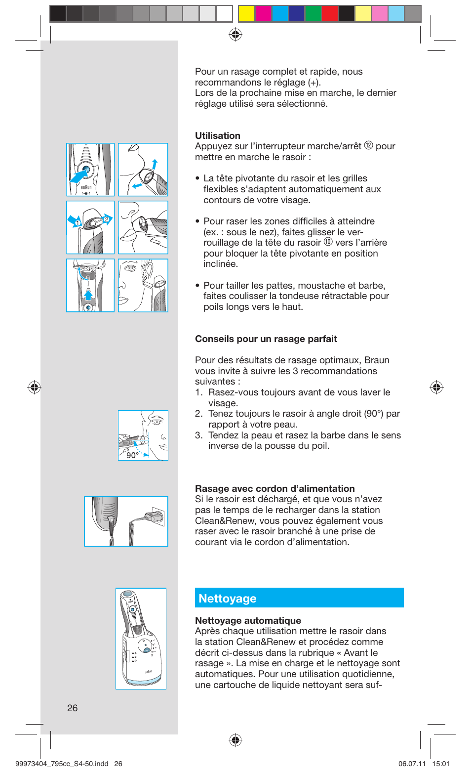 Nettoyage | Braun 795cc-3 Series 7 User Manual | Page 26 / 49