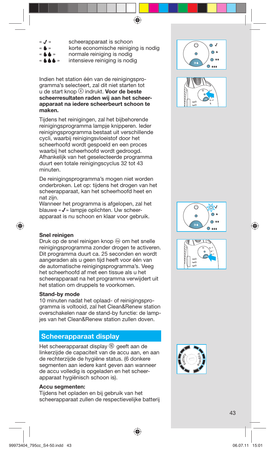 Scheerapparaat display | Braun 795cc-3 Series 7 User Manual | Page 43 / 49