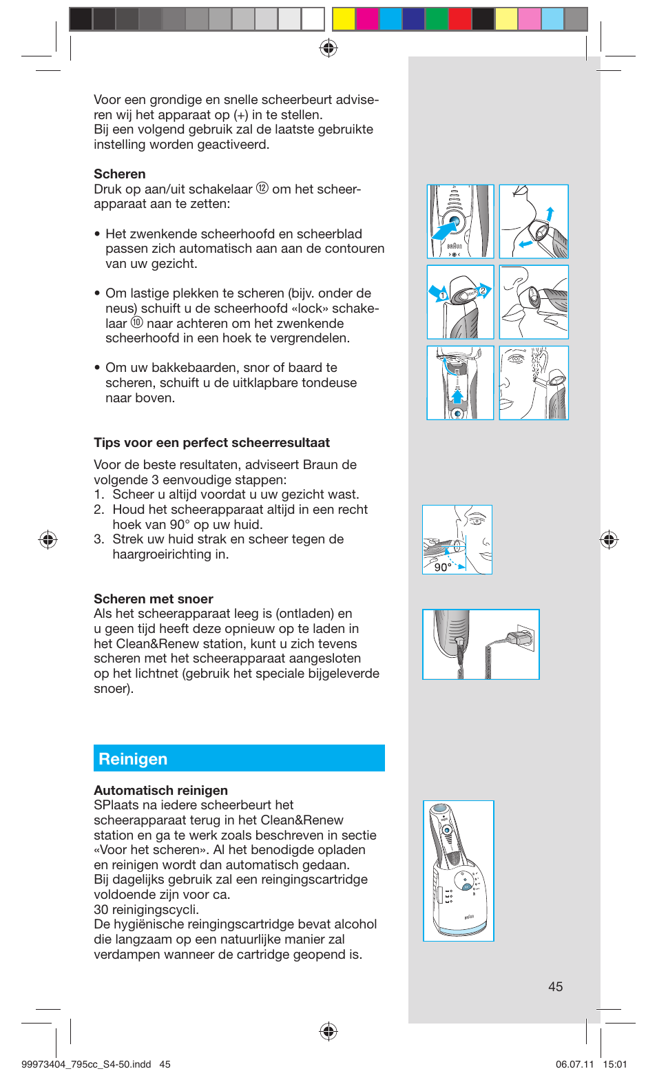 Reinigen | Braun 795cc-3 Series 7 User Manual | Page 45 / 49