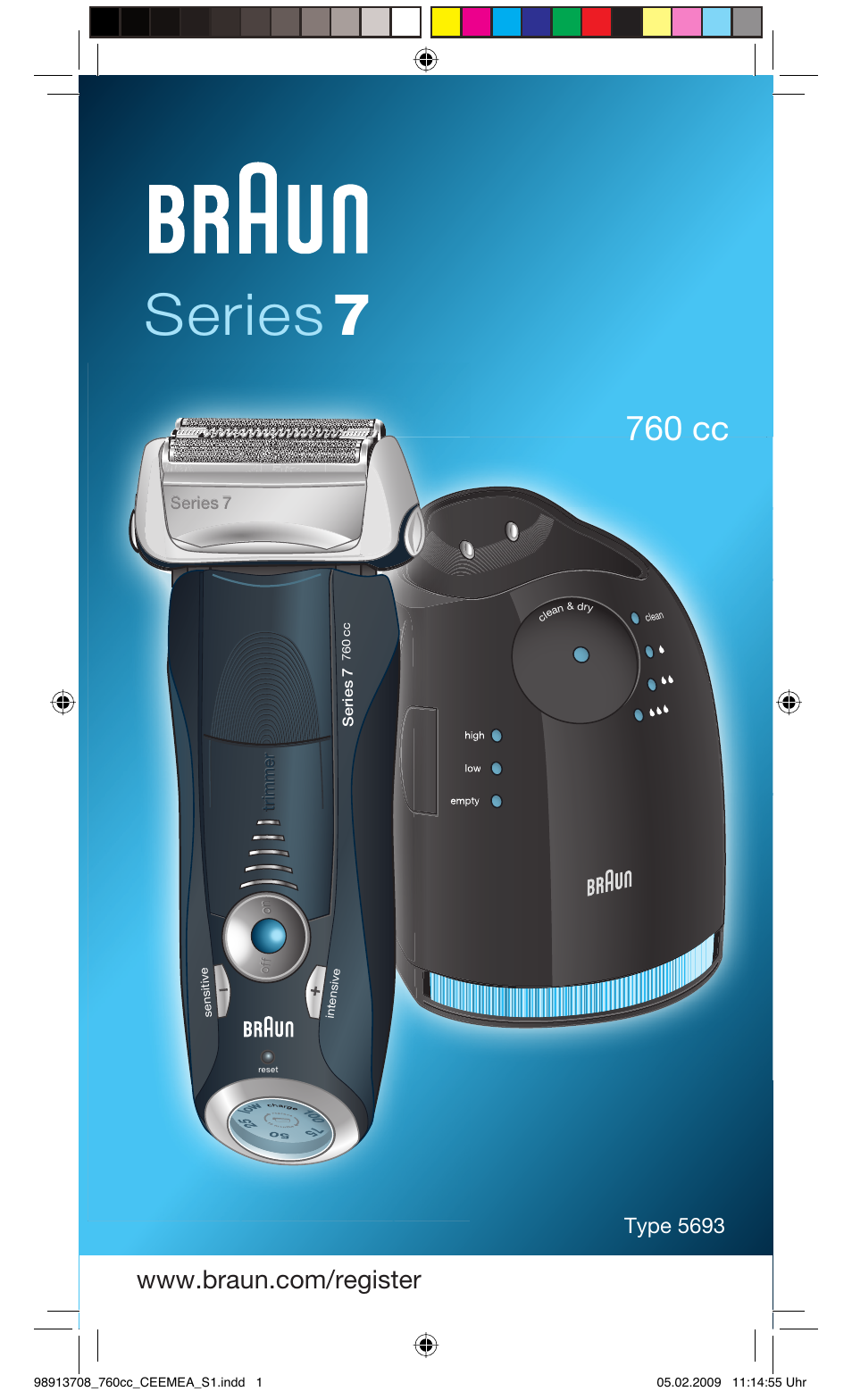 Braun 760cc Series 7 User Manual | 101 pages