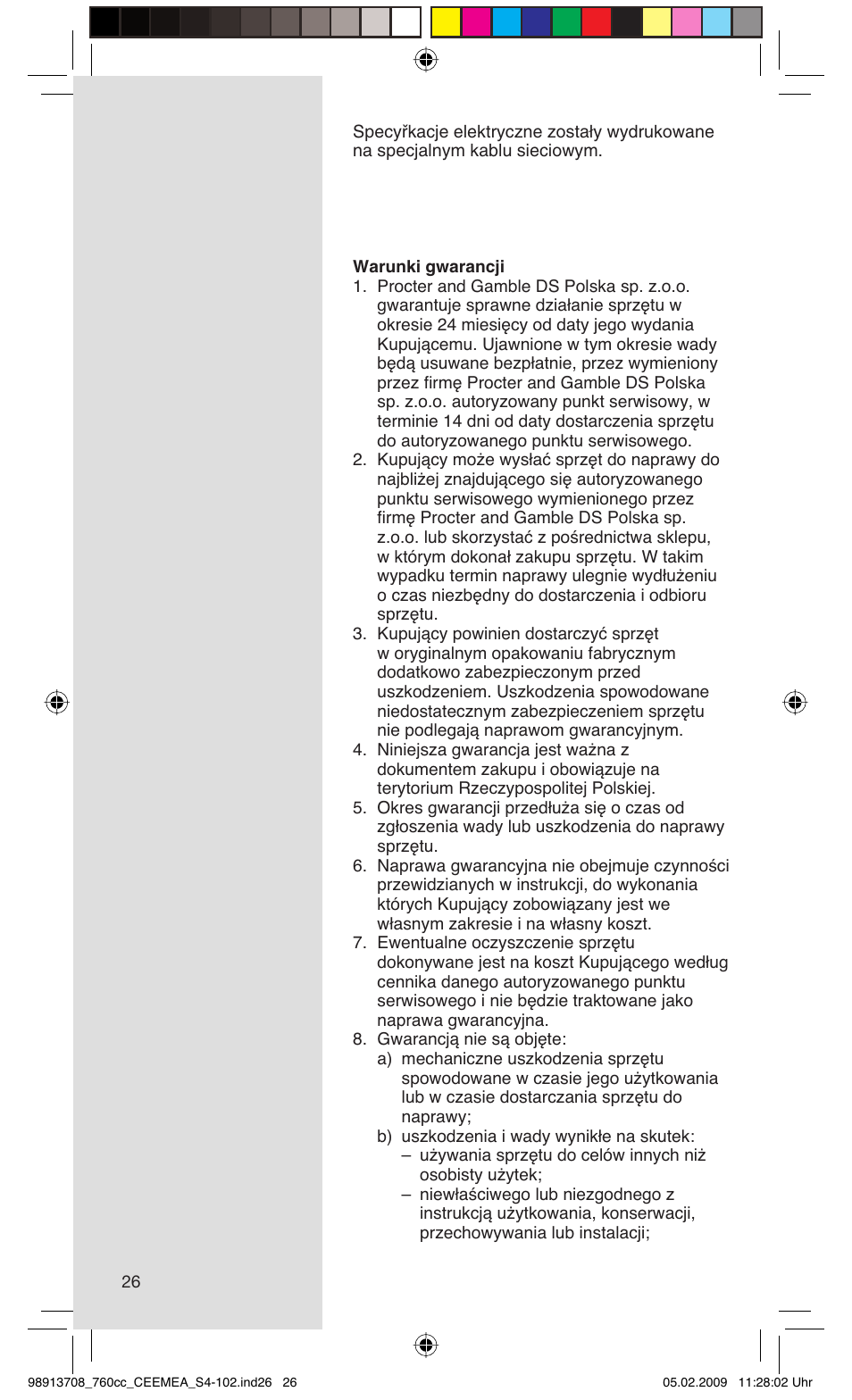 Braun 760cc Series 7 User Manual | Page 26 / 101