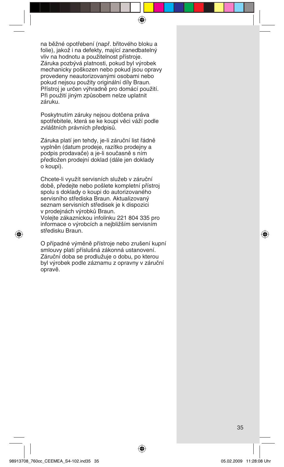 Braun 760cc Series 7 User Manual | Page 35 / 101