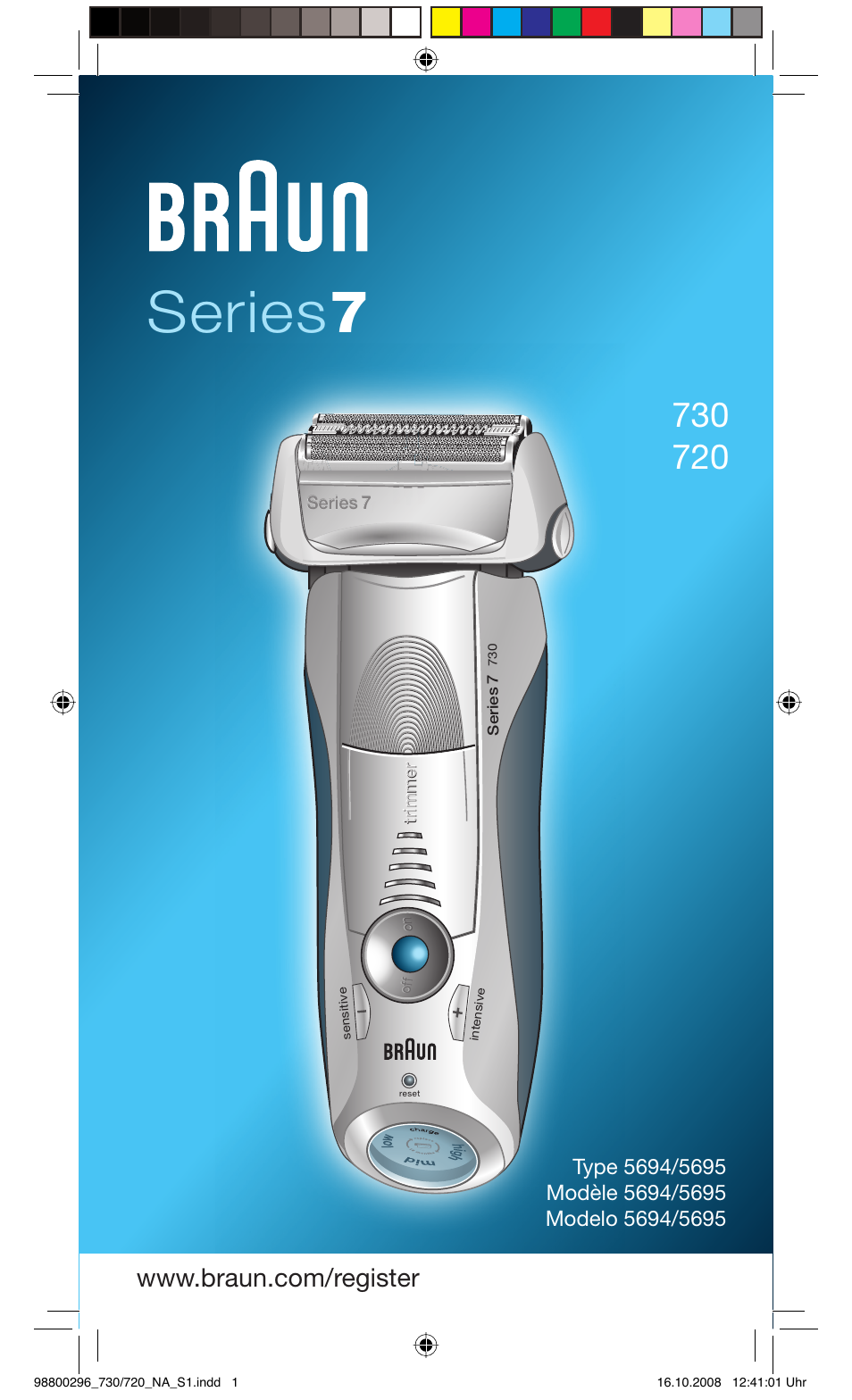 Braun 720 Series 7 EN User Manual | 25 pages