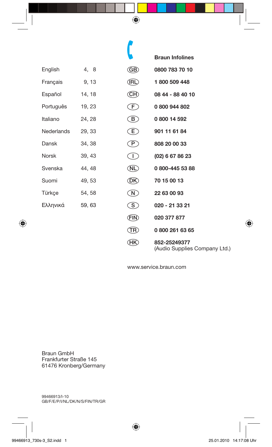 Braun 730s-3 Series 7 User Manual | Page 2 / 63