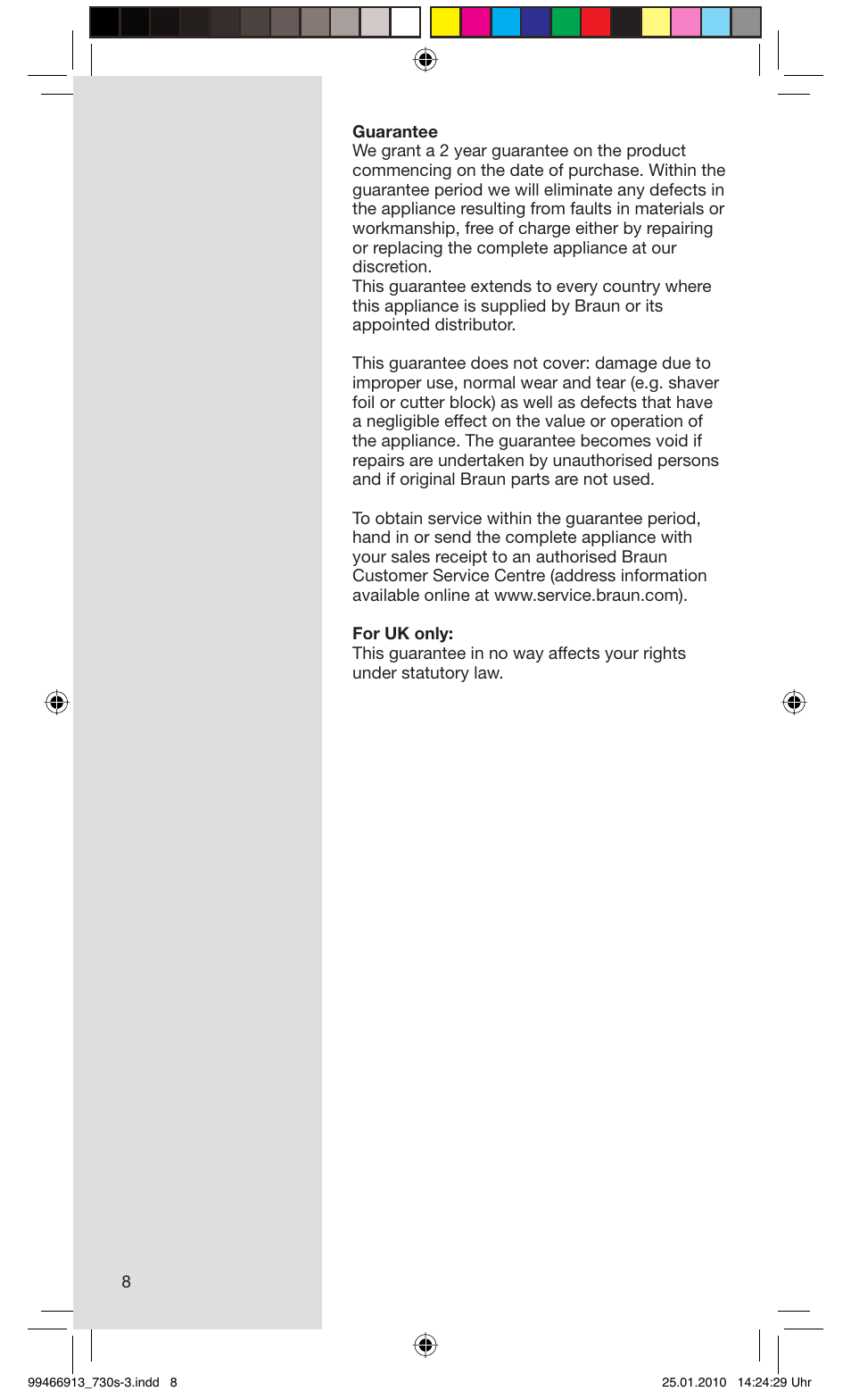 Braun 730s-3 Series 7 User Manual | Page 8 / 63