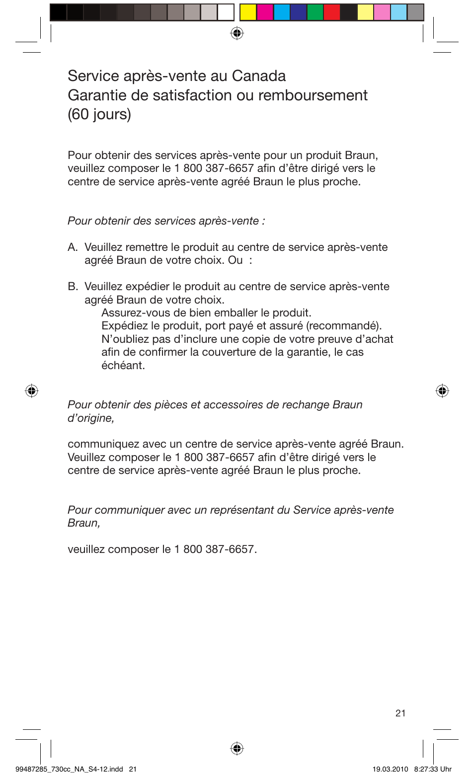 Braun 730s-4 Series 7 User Manual | Page 21 / 34