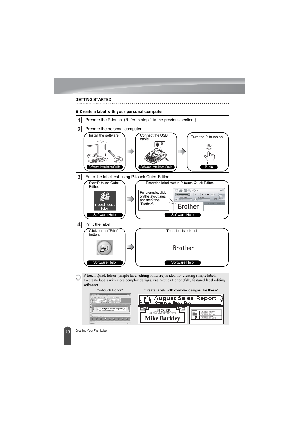 Brother PT-2100 User Manual | Page 22 / 79