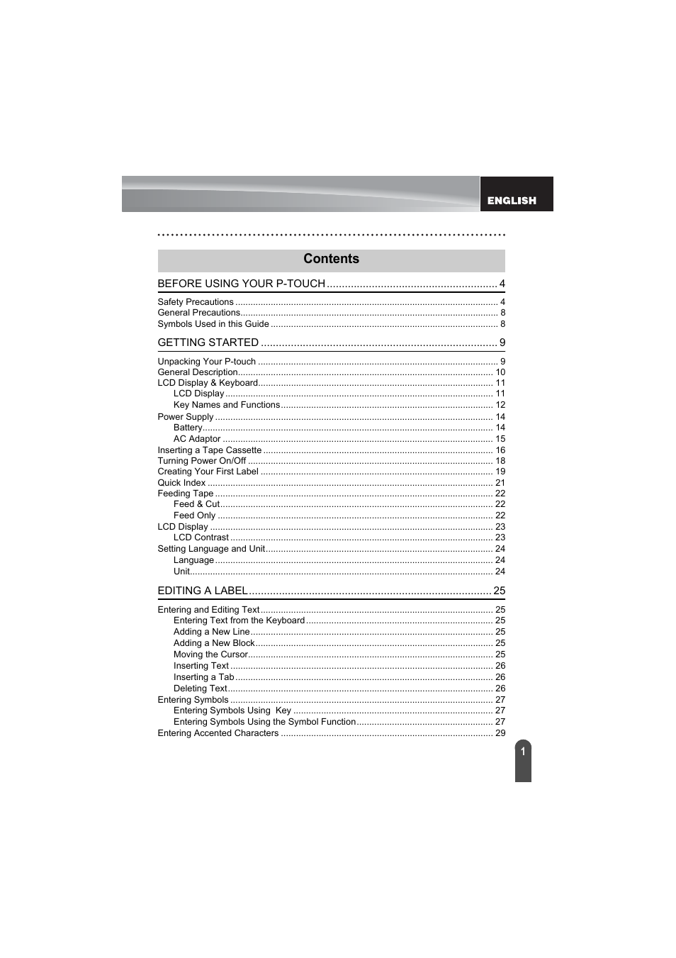 Brother PT-2100 User Manual | Page 3 / 79