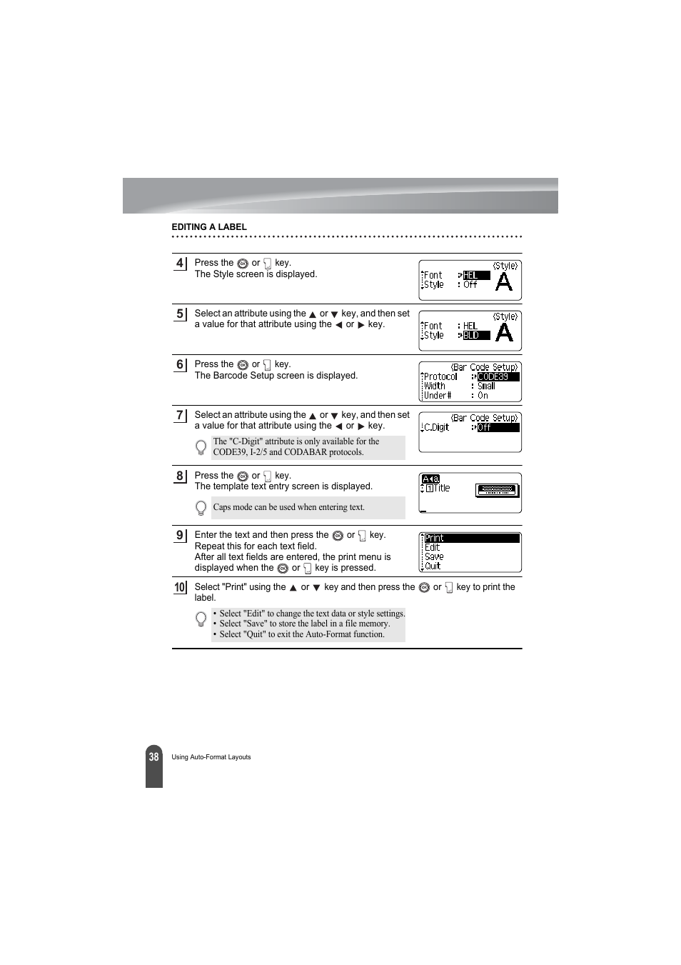 Brother PT-2100 User Manual | Page 40 / 79