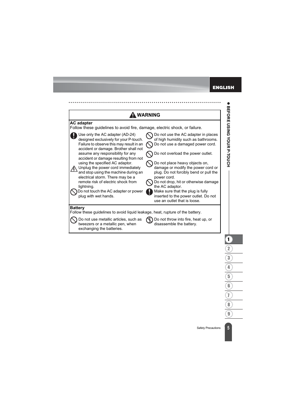Brother PT-2100 User Manual | Page 7 / 79