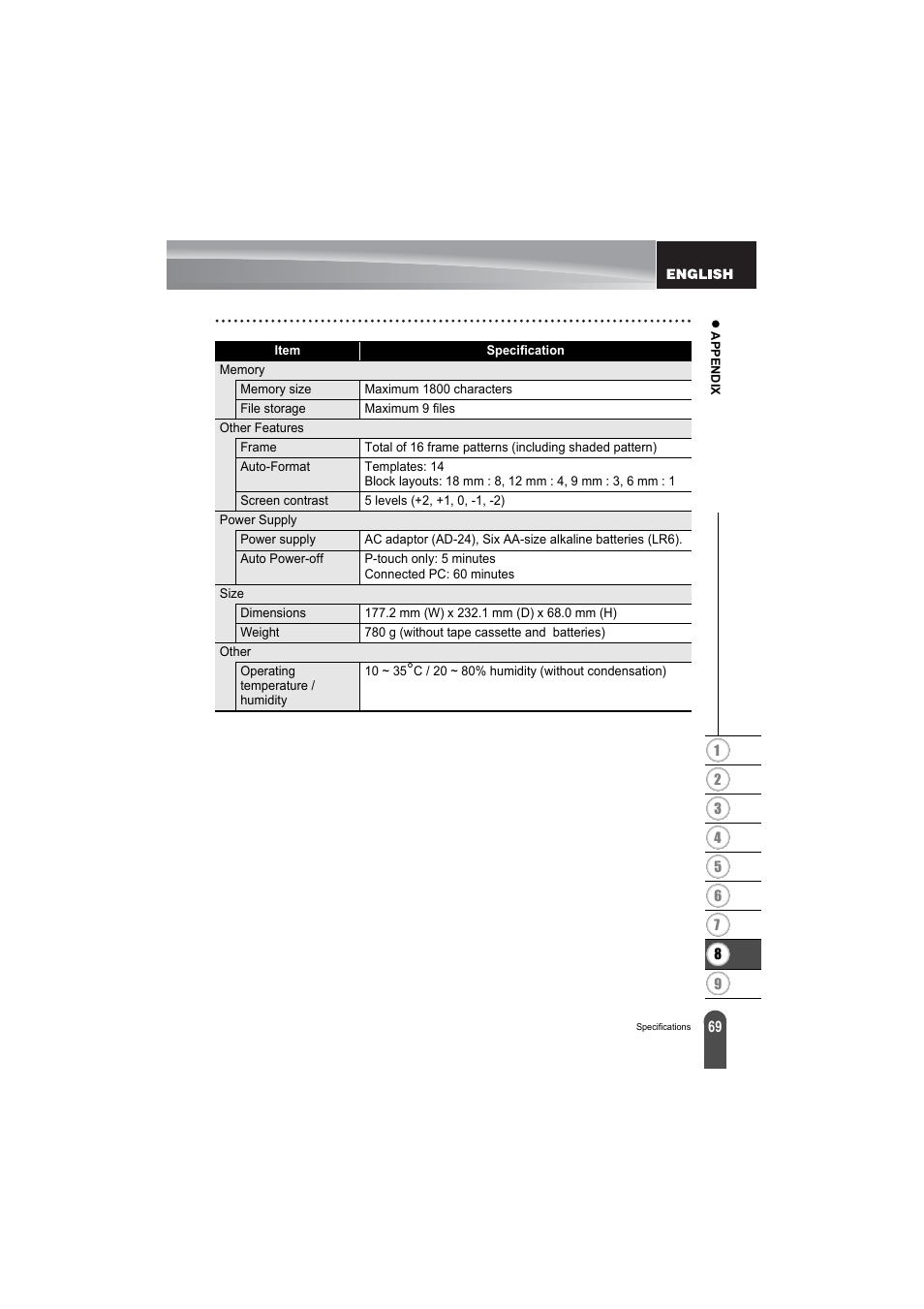 Brother PT-2100 User Manual | Page 71 / 79