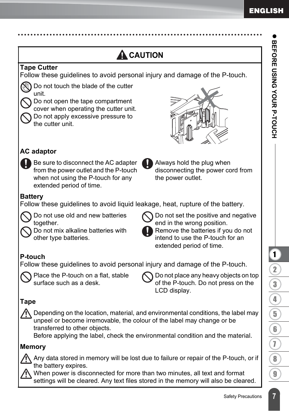 Brother PT-2100 User Manual | Page 9 / 79