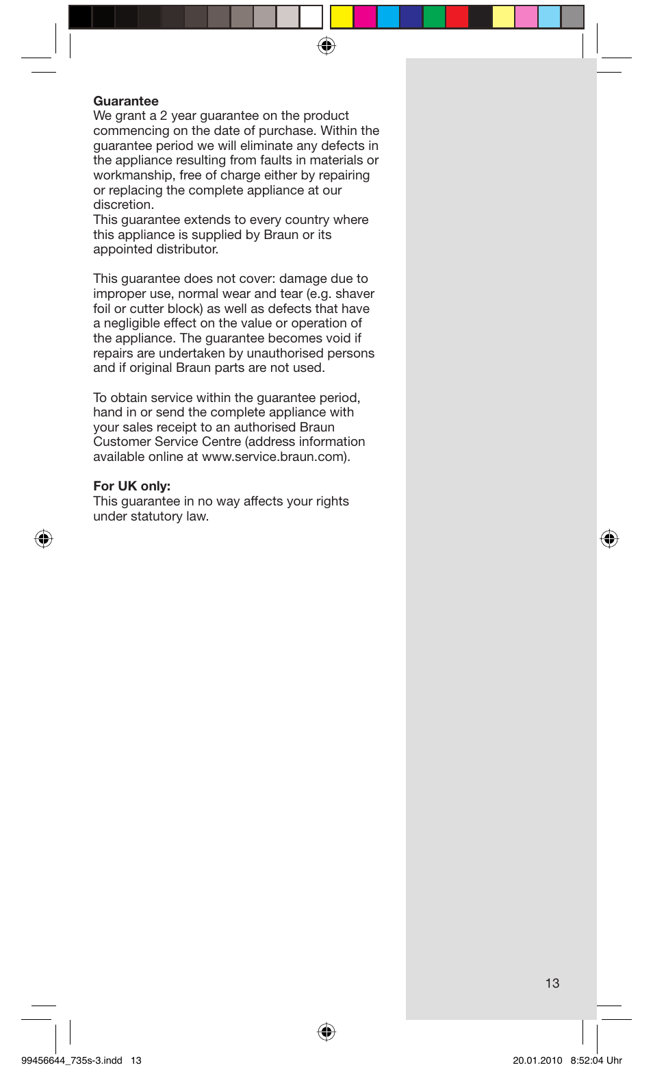 Braun 735s-3 Series 7 User Manual | Page 13 / 68