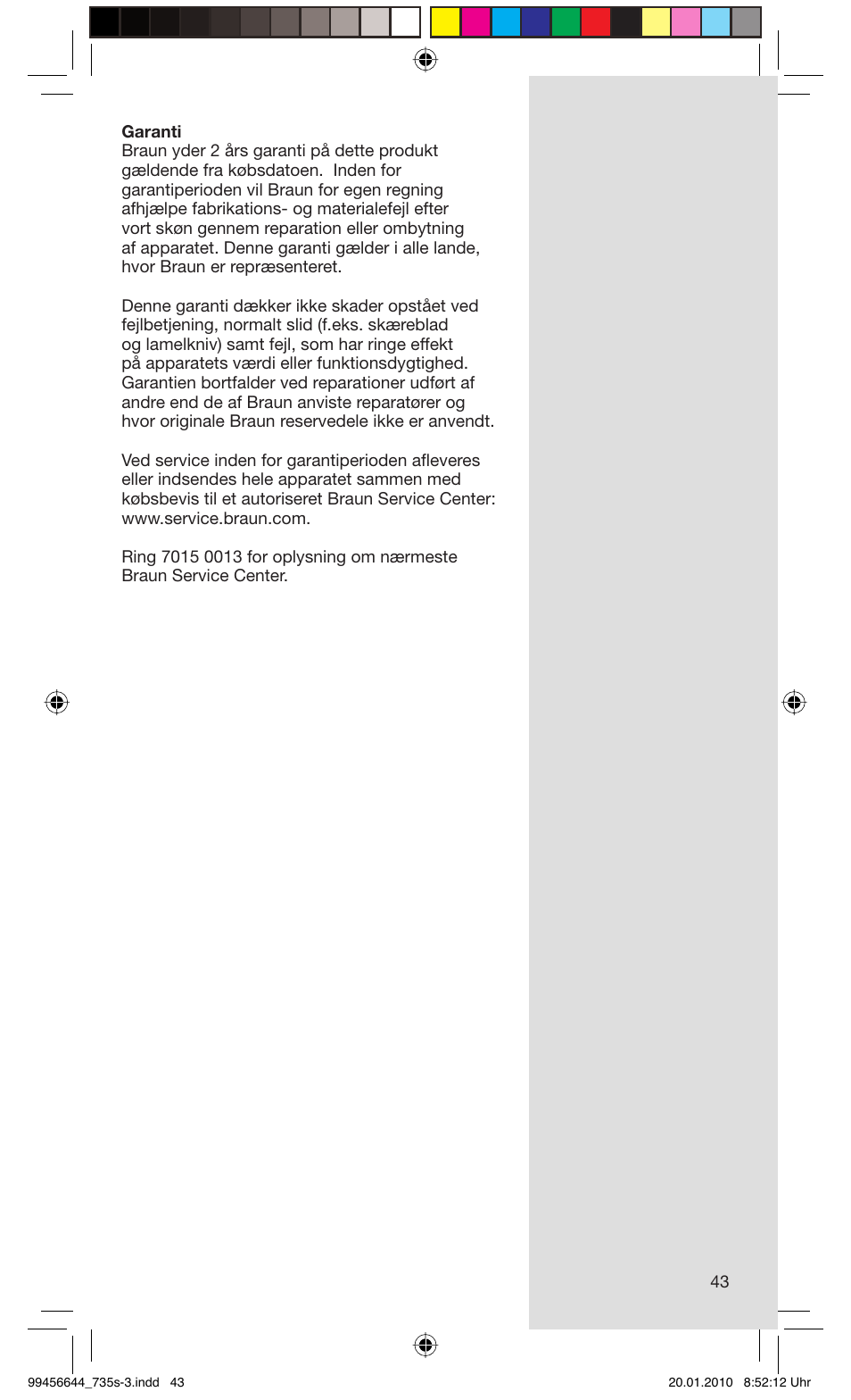 Braun 735s-3 Series 7 User Manual | Page 43 / 68