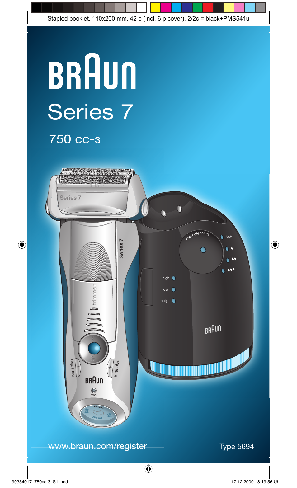 Braun 750cc-3 Series 7 User Manual | 40 pages