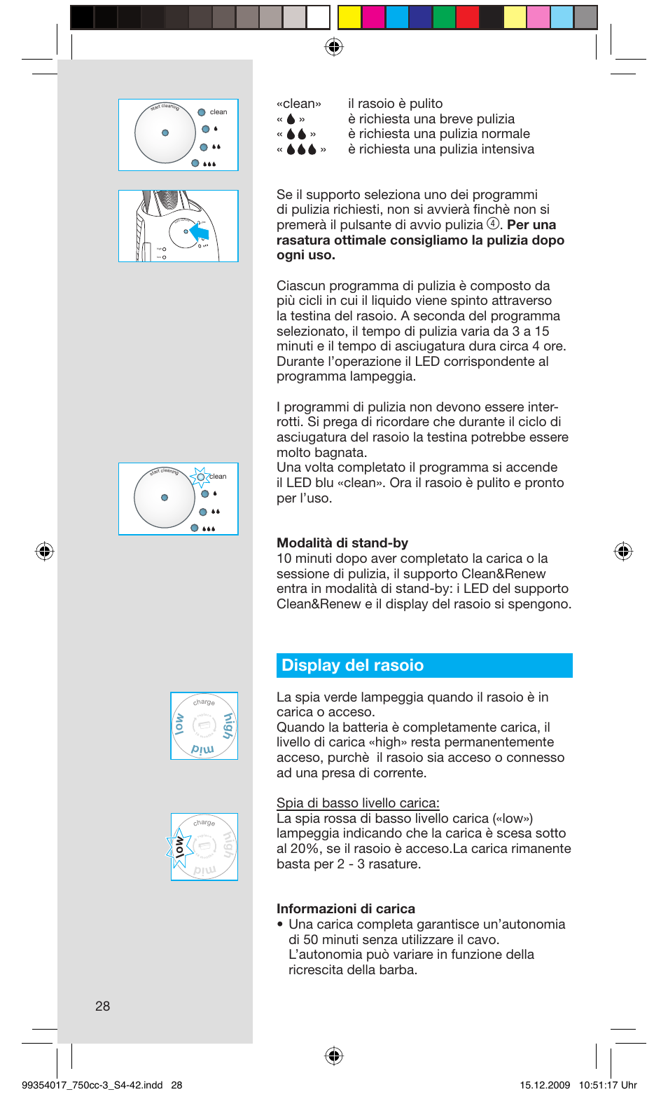 Display del rasoio | Braun 750cc-3 Series 7 User Manual | Page 28 / 40