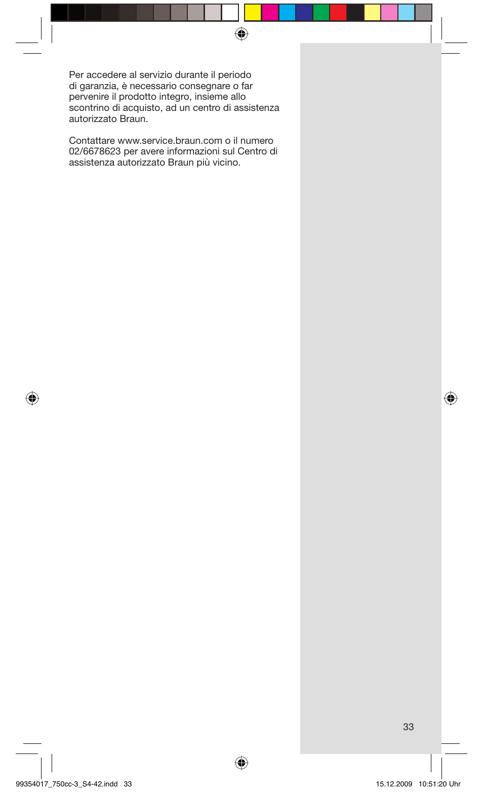 Braun 750cc-3 Series 7 User Manual | Page 33 / 40
