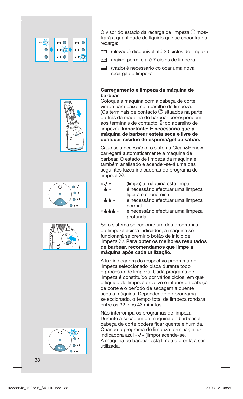 Braun 799cc-6 Wet & Dry, Series 7 User Manual | Page 38 / 107