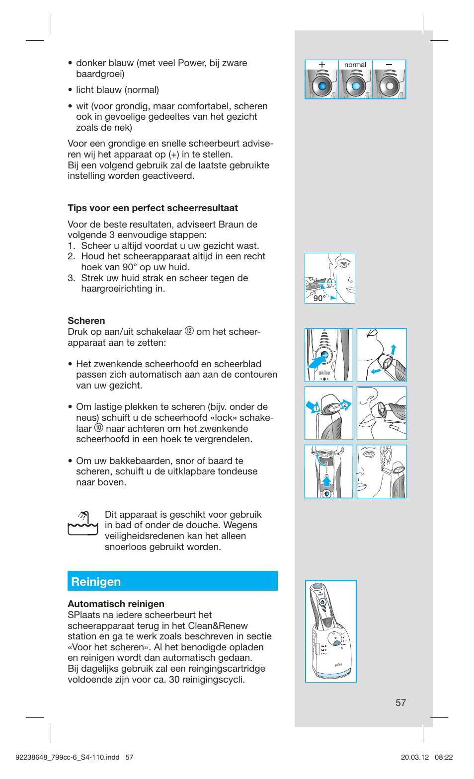 Reinigen | Braun 799cc-6 Wet & Dry, Series 7 User Manual | Page 57 / 107