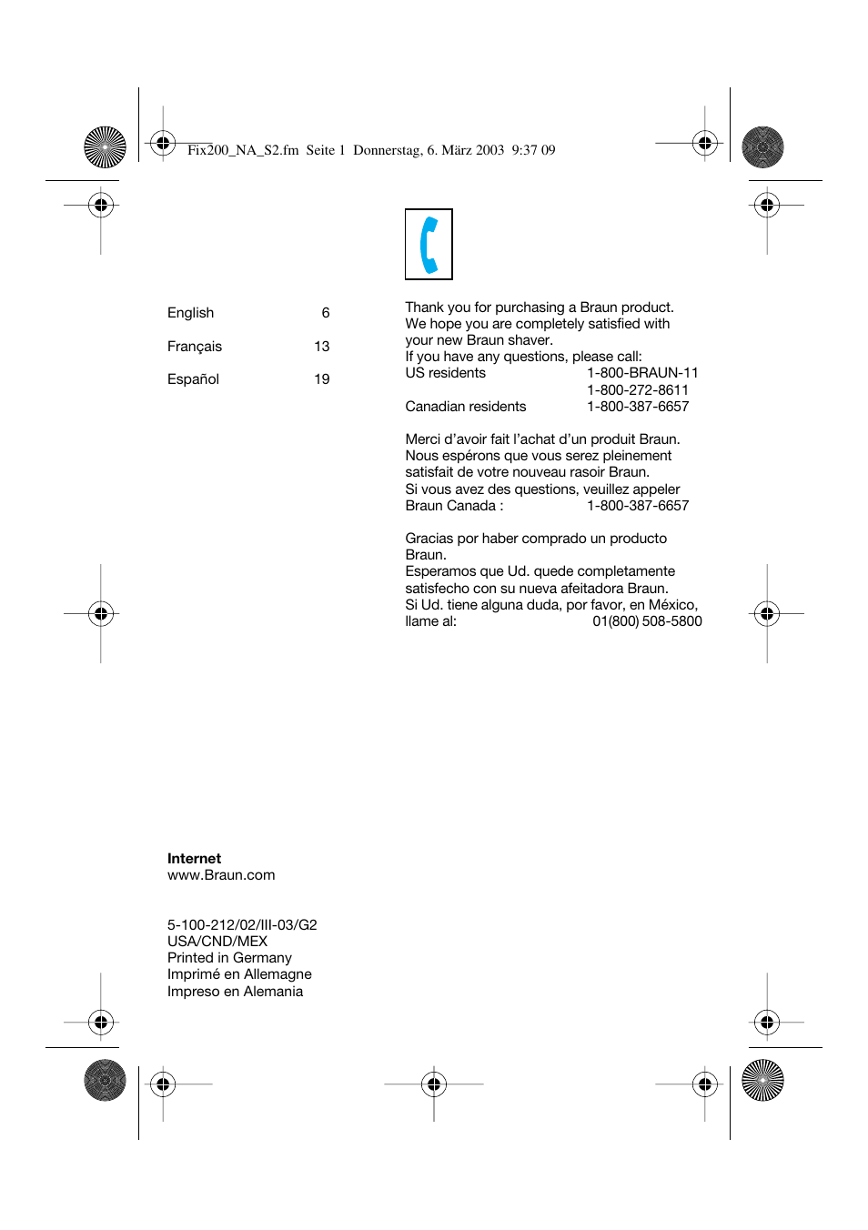 Braun 4615 TwinControl User Manual | Page 2 / 27