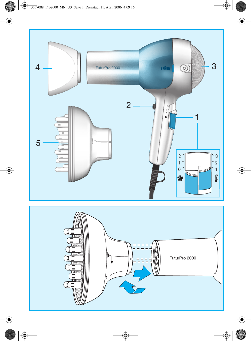 Braun FuturPro 2000 User Manual | Page 3 / 26