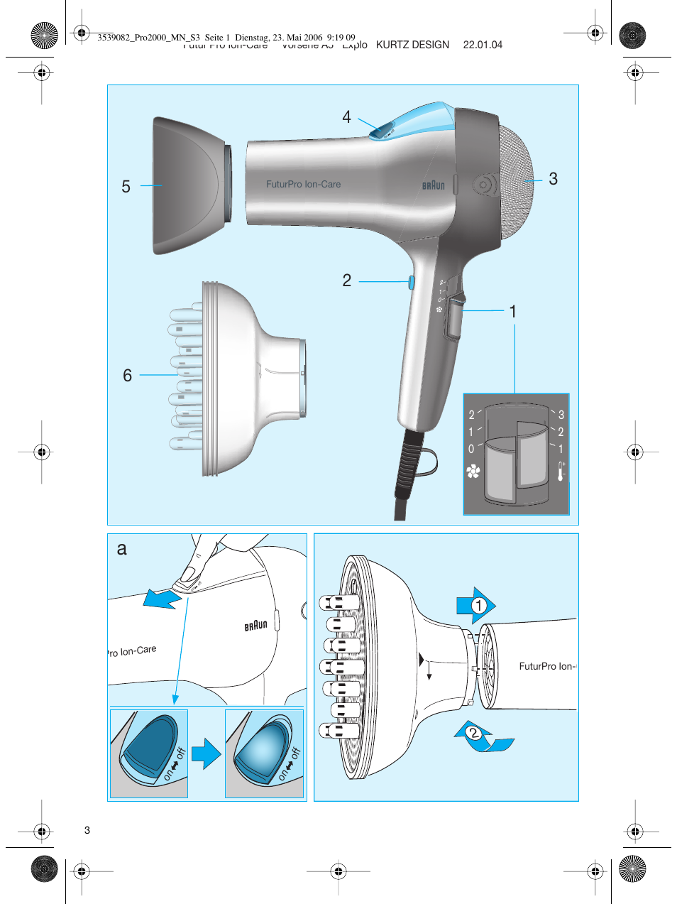 Braun FuturPro Ion-Care 2000 User Manual | Page 3 / 41