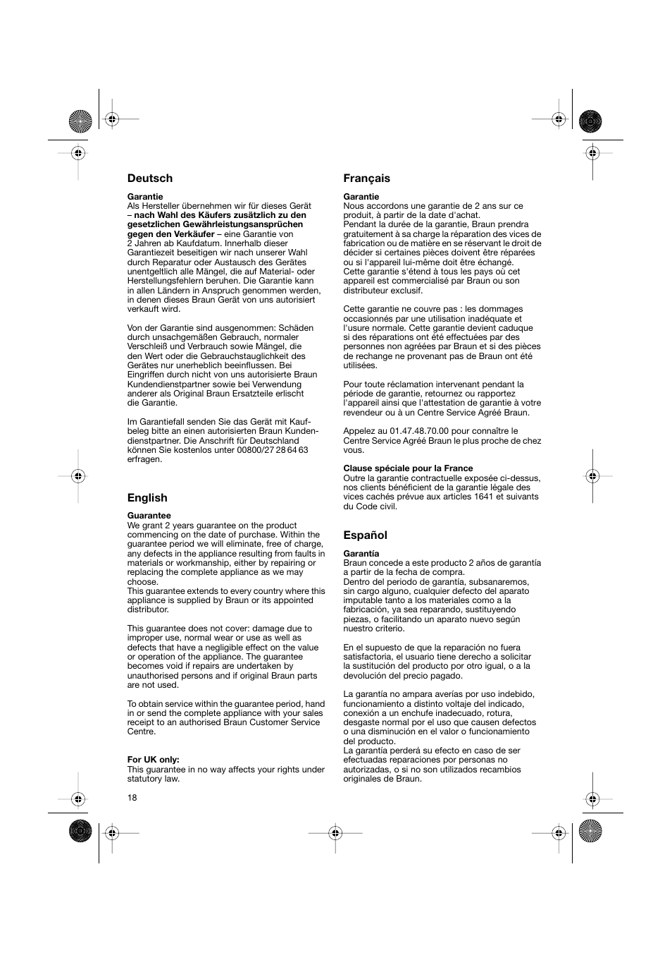Braun CP1600 création diffusor User Manual | Page 18 / 23