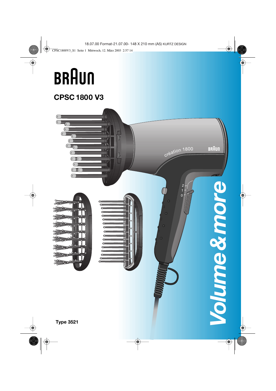 Braun CPSC1800 Volume&more User Manual | 31 pages