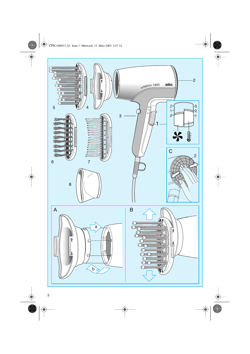 Ab c | Braun CPSC1800 Volume&more User Manual | Page 3 / 31