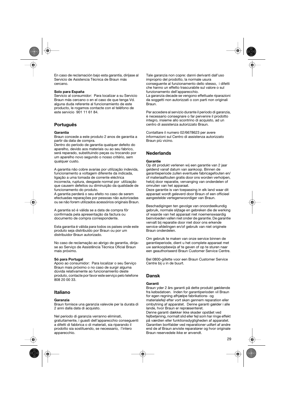 Braun DF creation2 User Manual | Page 29 / 35