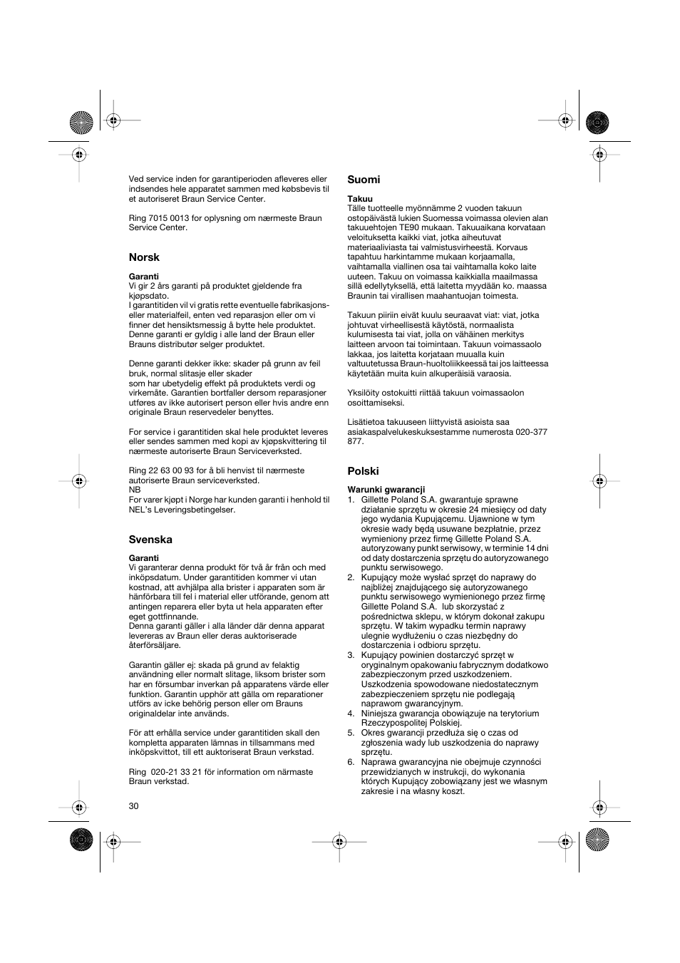 Braun DF creation2 User Manual | Page 30 / 35