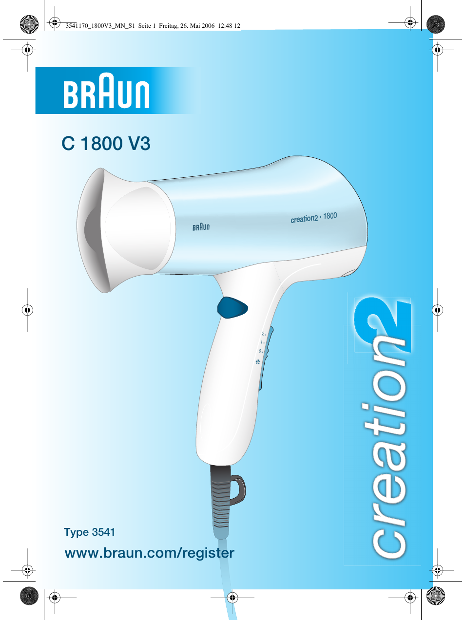 Braun V3 creation2 User Manual | 35 pages