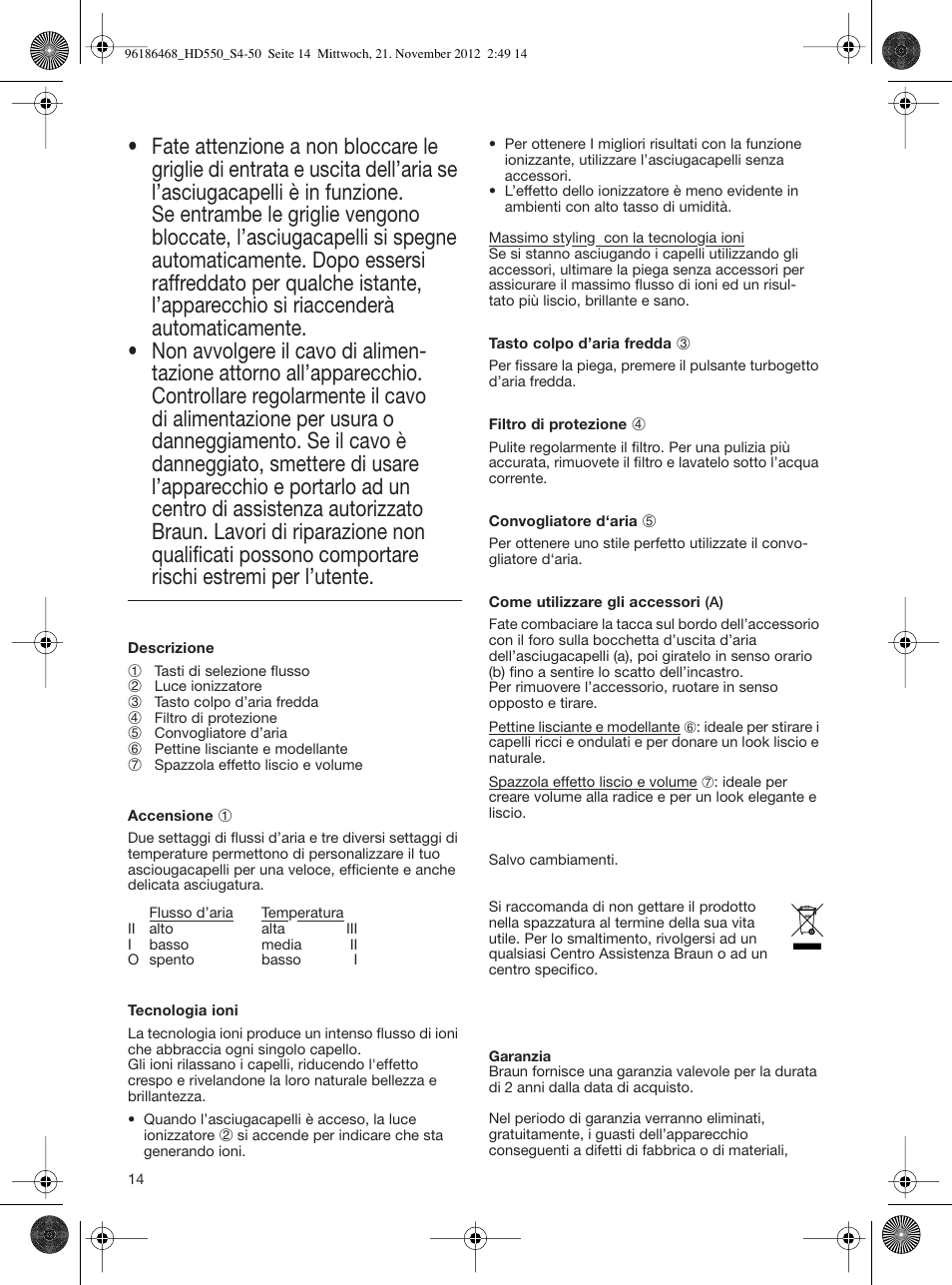 Braun HD550 Satin Hair 5 User Manual | Page 14 / 48