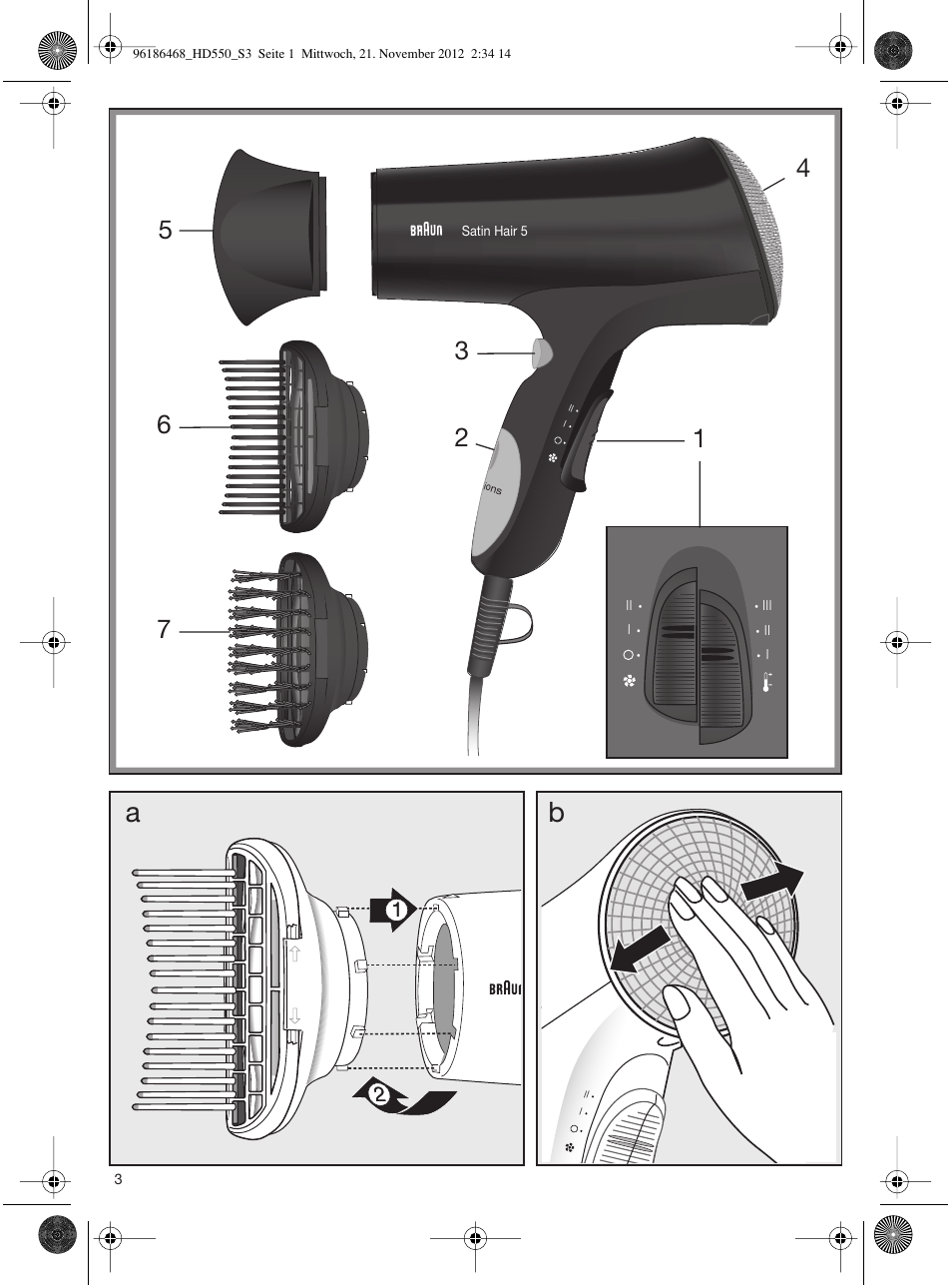 96186468_hd550_s3 | Braun HD550 Satin Hair 5 User Manual | Page 3 / 48