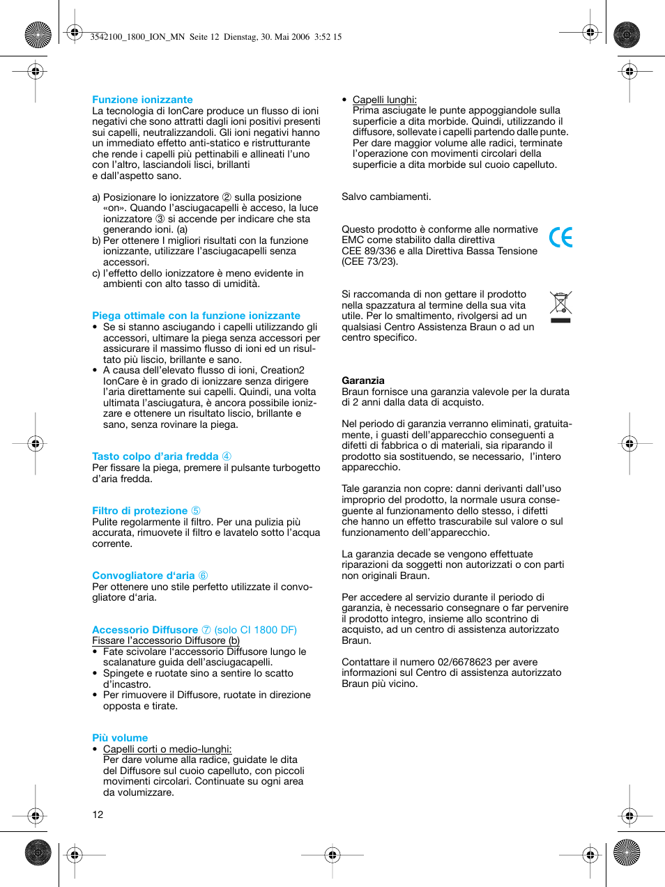 Braun CI1800 creation2 IonCare User Manual | Page 12 / 40