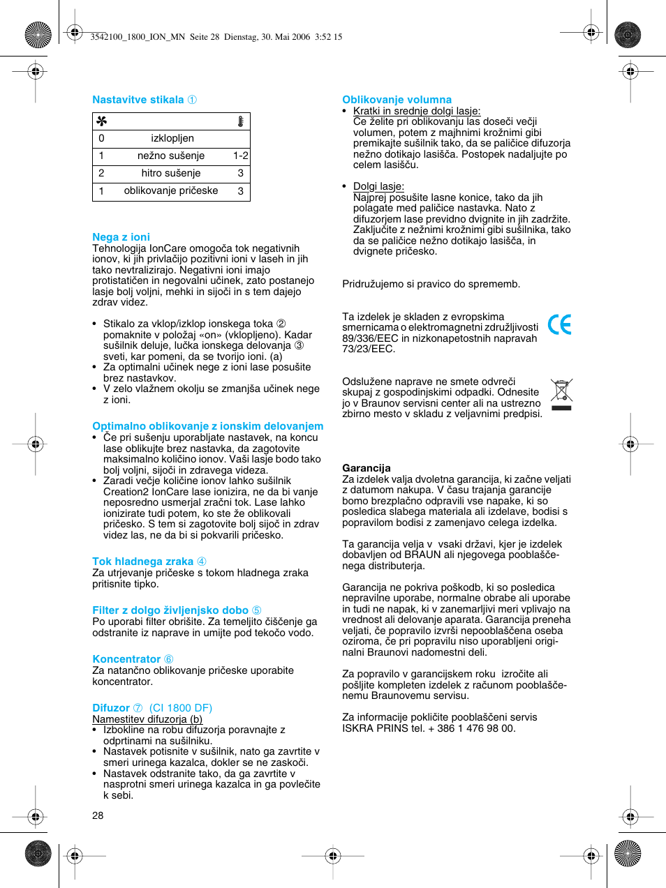 Braun CI1800 creation2 IonCare User Manual | Page 28 / 40