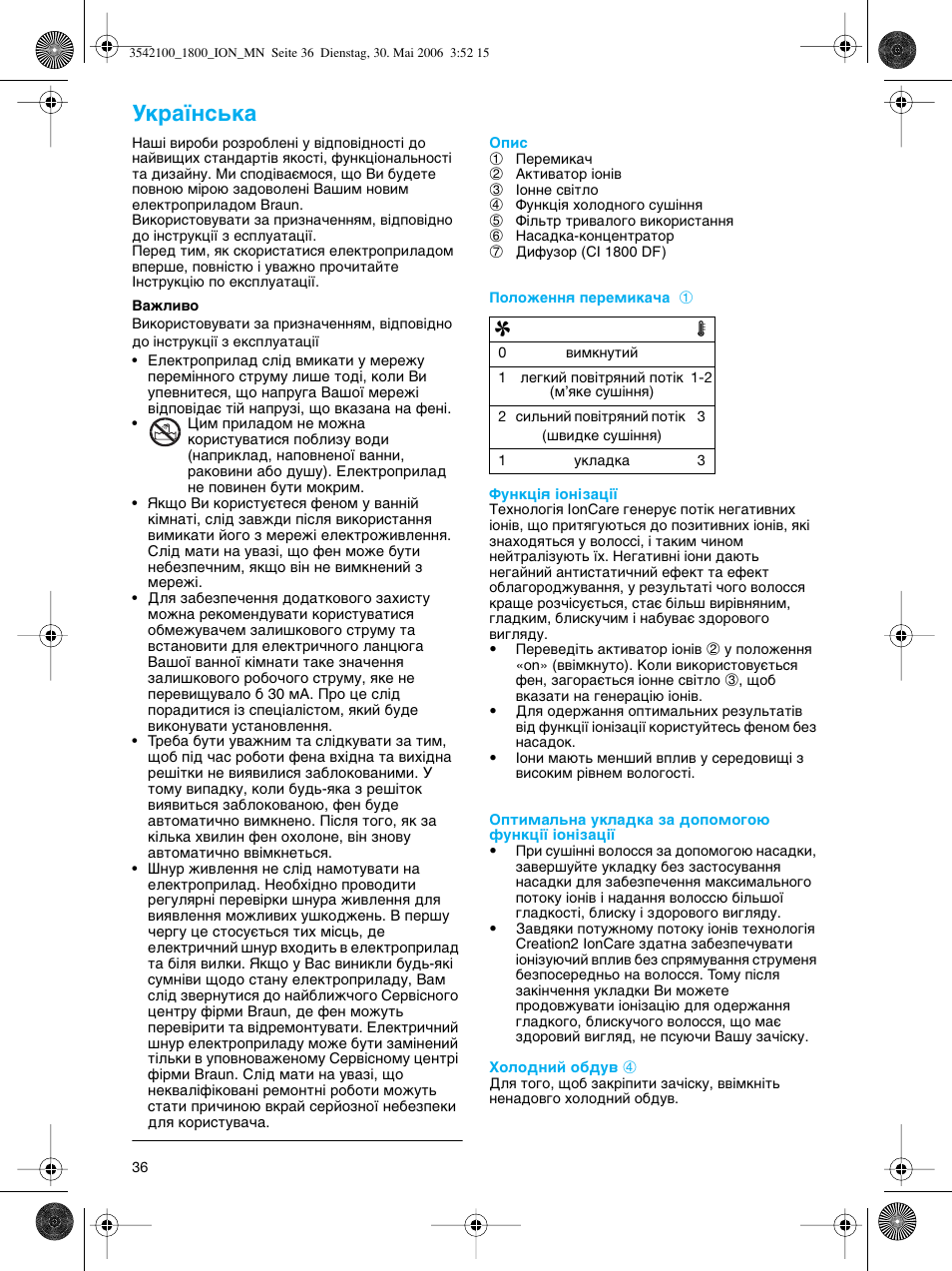 Ìí‡ªмт¸н | Braun CI1800 creation2 IonCare User Manual | Page 36 / 40