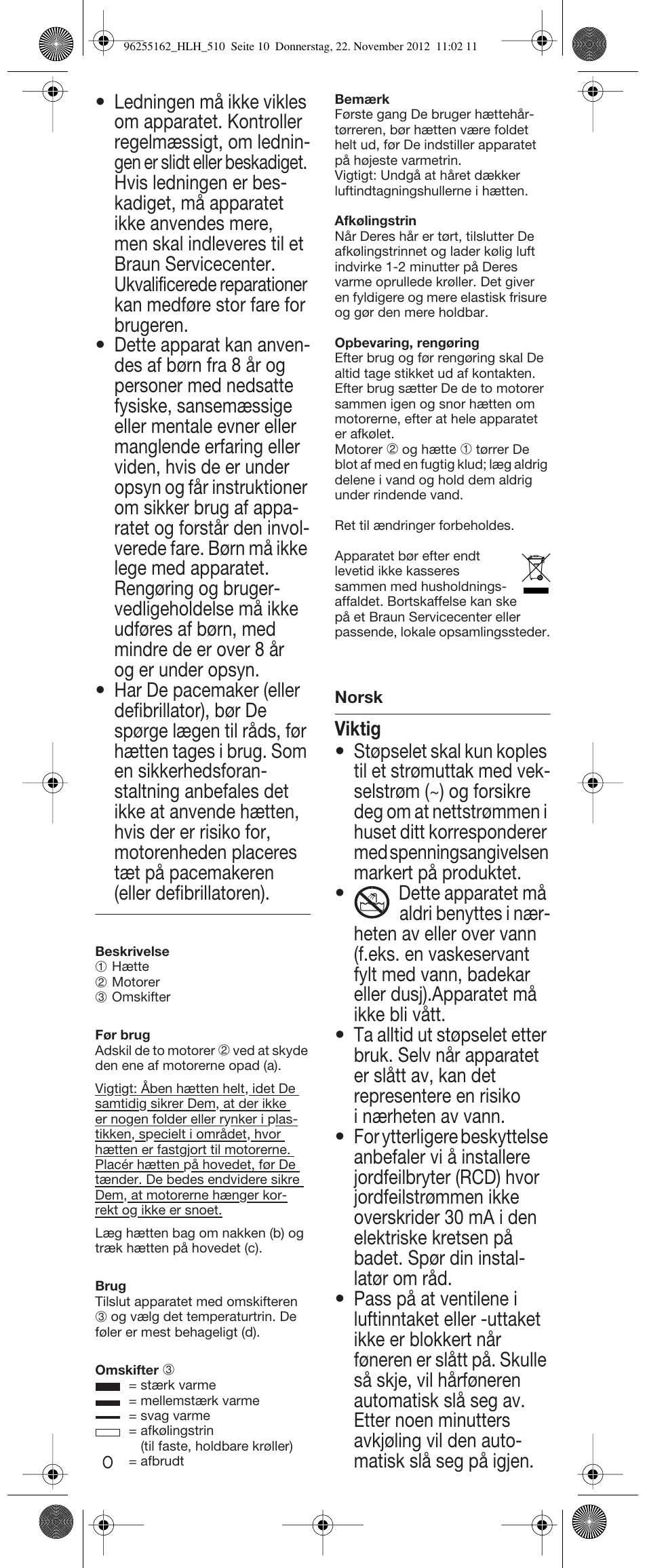 Braun HLH510 Satin Hair 5 User Manual | Page 11 / 20