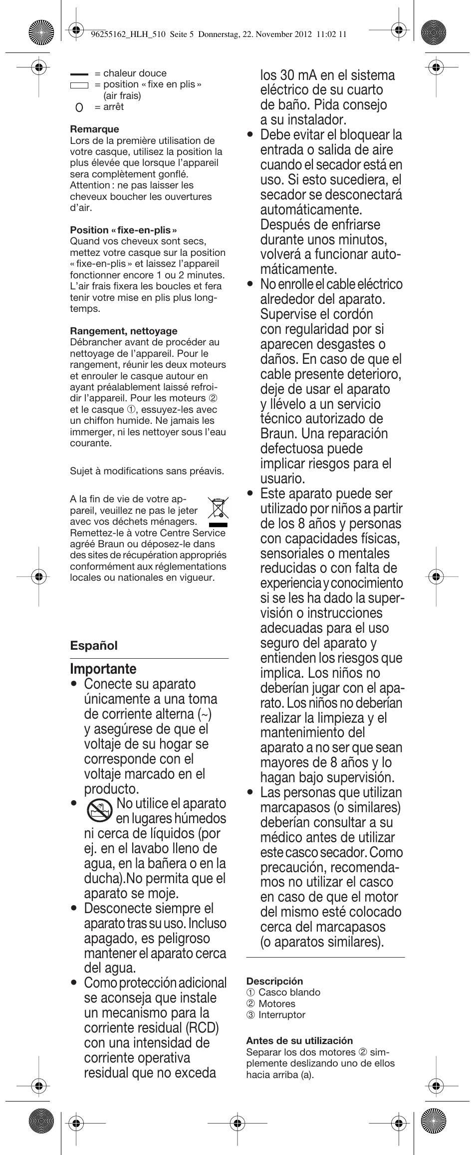 Braun HLH510 Satin Hair 5 User Manual | Page 6 / 20