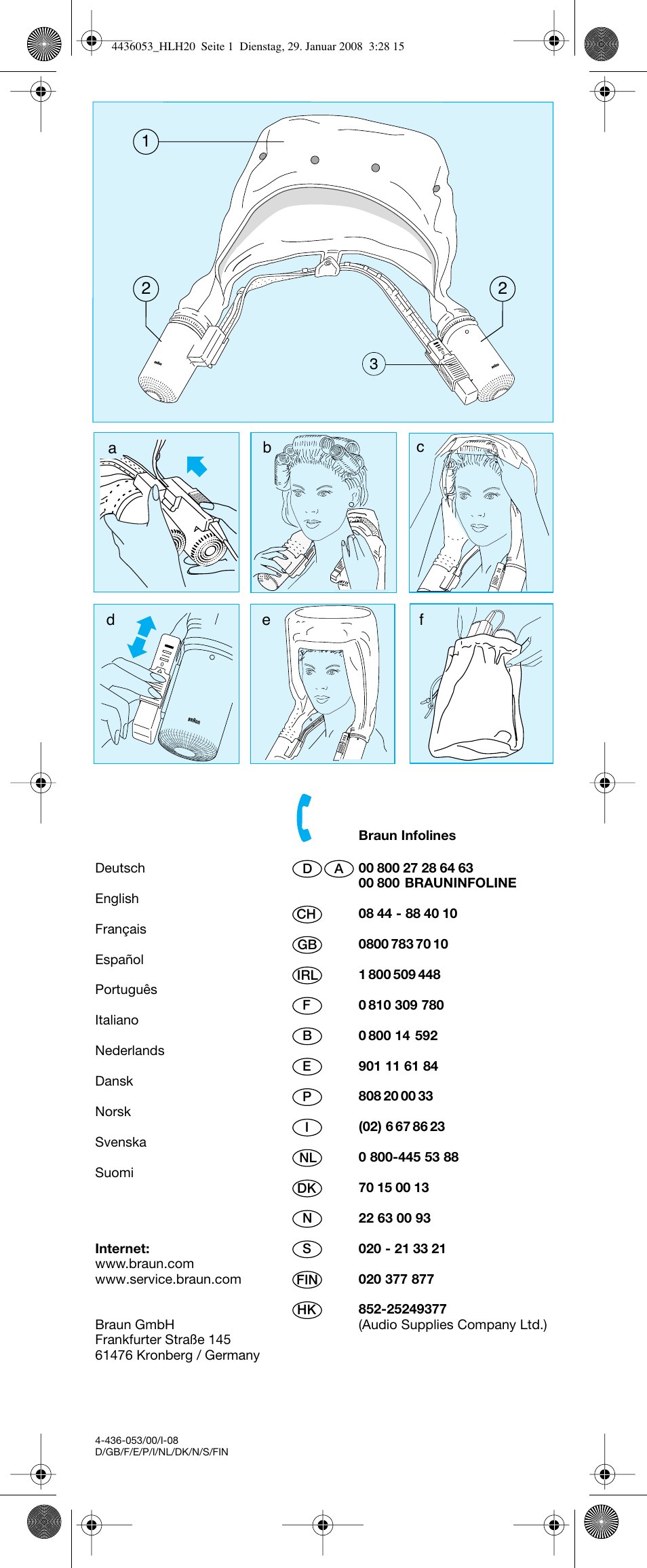 Ed f b c | Braun HLH20 Elegance User Manual | Page 2 / 17