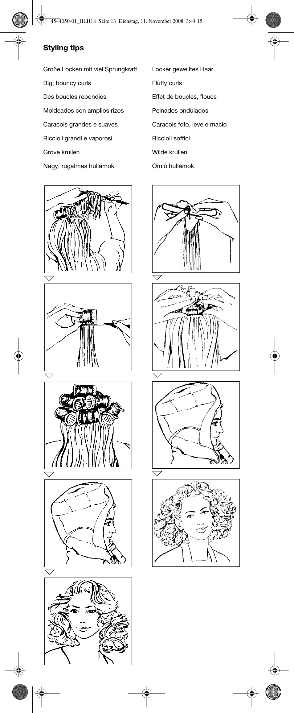 Styling tips | Braun HLH18 Classic User Manual | Page 13 / 14